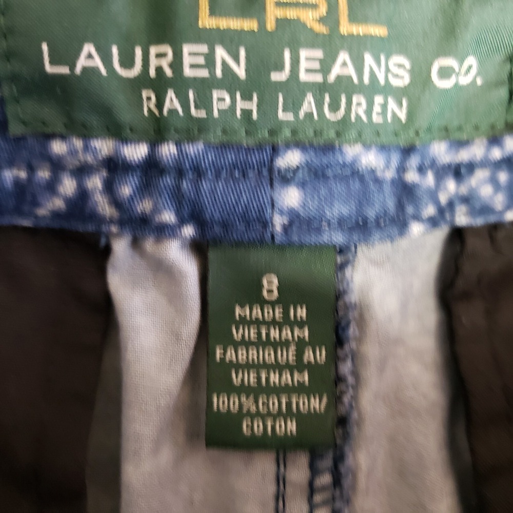 Lauren Ralph Lauren Shorts Womens Size 8 Blue Zip Up 6 inch Drawstring Preppy - Picture 5 of 10